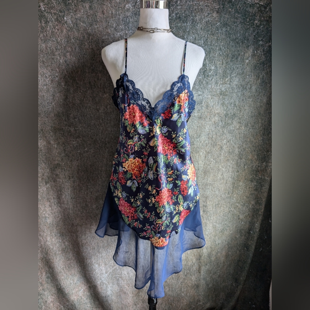 Vintage Sedu Lace Slip Floral Nights